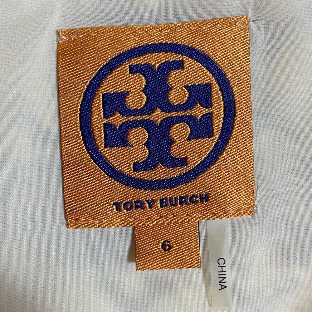 Tory Burch Charlotte Crochet Lace Top Size 6 Cream Ivory - Picture 7 of 9